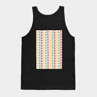 vintage color grunge geometric pattern line Tank Top